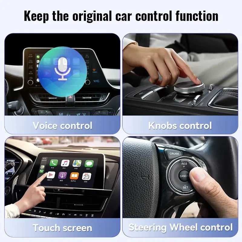 Wireless CarPlay, Android Auto, Car Wireless Adapter, Smart Mini Plug And Play, WiFi Fast Connect Universal