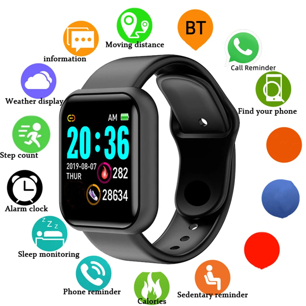 Smart Watch for Men Women with Messages, Fitness, Health Monitor and More