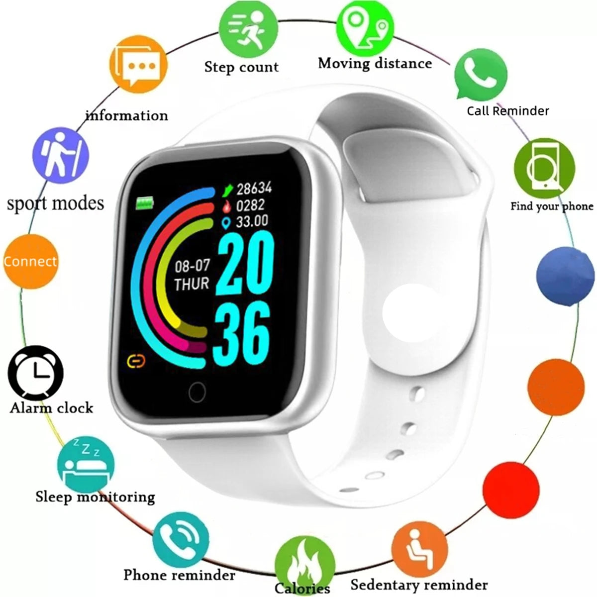 Smart Watch for Men Women with Messages, Fitness, Health Monitor and More