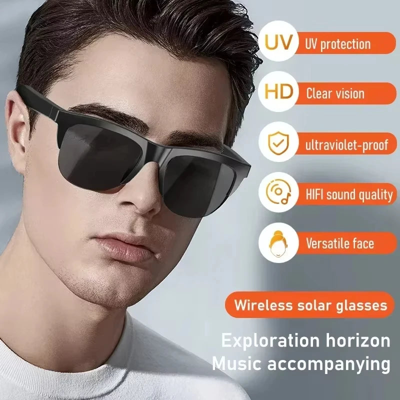 Smart Sunglasses Glasses Bluetooth 5.3, Call, Music,  Waterproof, Anti-UV, For Men and Women, iOS and Android