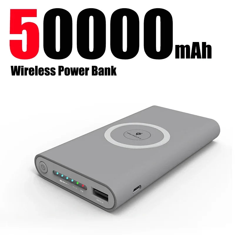 200,000mah Power Bank, Two-way Wireless Fast Charging, Portable Charger Type C, External Battery For Smart Phones