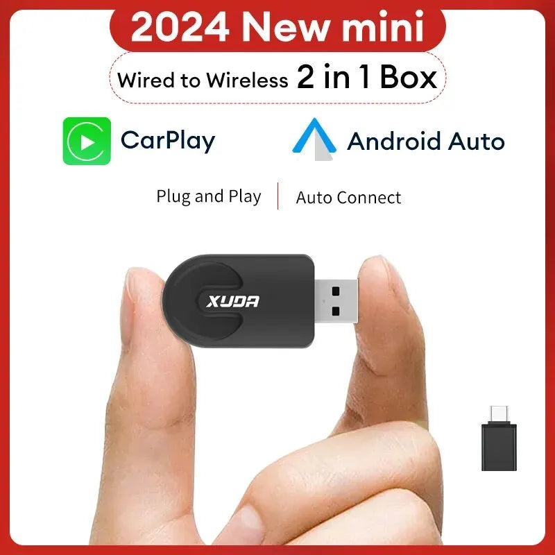 Wireless CarPlay, Android Auto, Car Wireless Adapter, Smart Mini Plug And Play, WiFi Fast Connect Universal