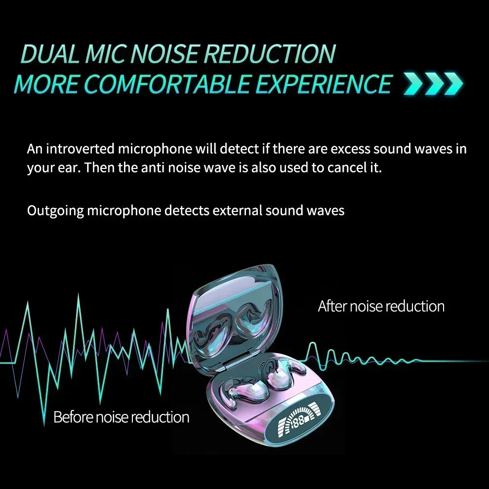 Wireless In-Ear Invisible Headphones, Bluetooth, Noise Cancelling, Invisible Headphones