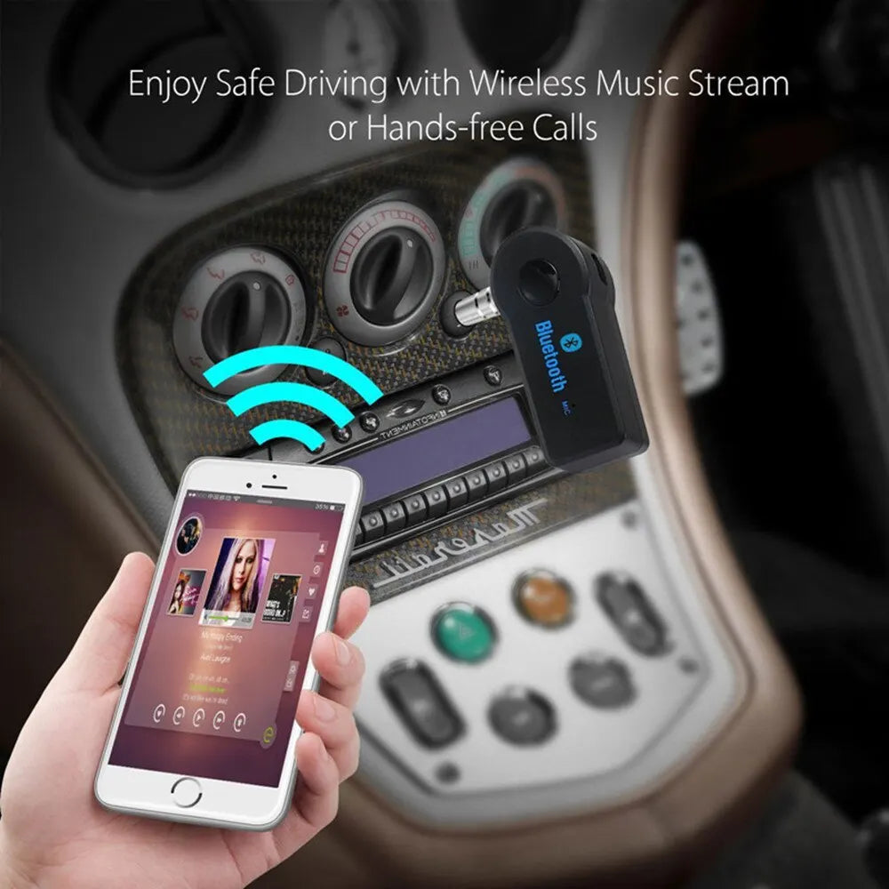 Car Bluetooth 5.0 Aux Receiver With Mic, 3.5mm 3.5 AUX Jack, Car Transmitter